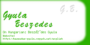 gyula beszedes business card